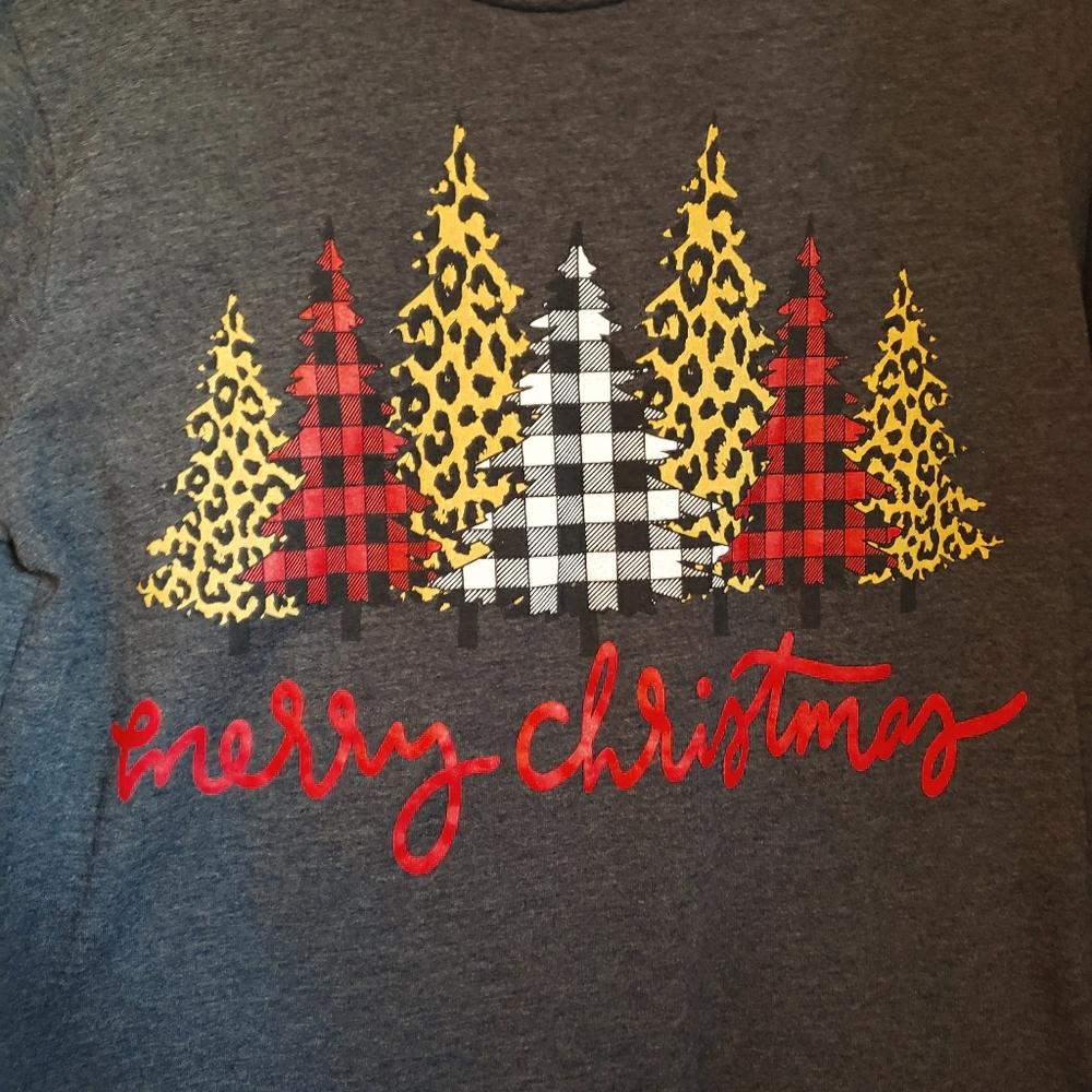 Buffalo and Animal Print Merry Christmas Tee
